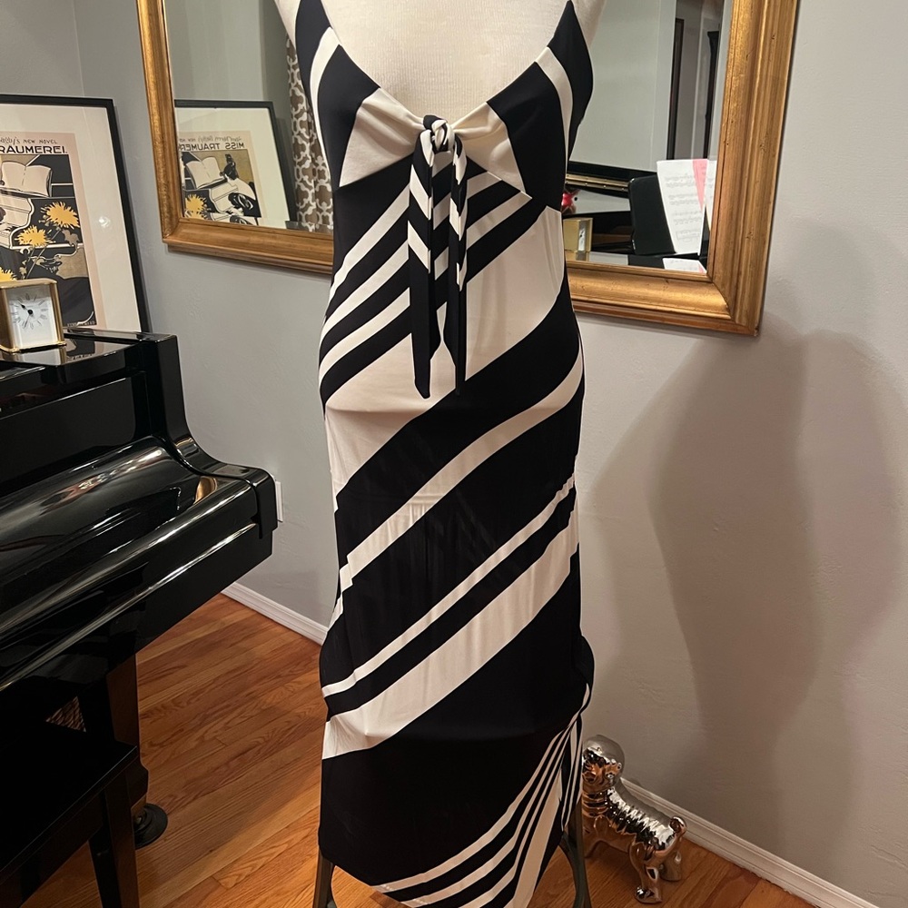 SOLD!! Black and White Striped Dress